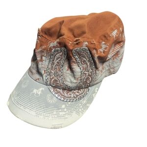 Western Rhinestone Horseshoe Cap | Distressed Trucker Hat | Boho Cowgirl Style